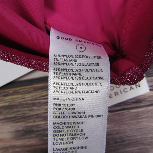 Good American NEW XL Pink Sparkle Better Bandeau Band Top Swim Beach Summer 4 - Picture 8 of 9